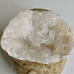 Clear Crystal Cluster Quartz Geode Specimen Sparkling Chakra Healing Crystals 2"